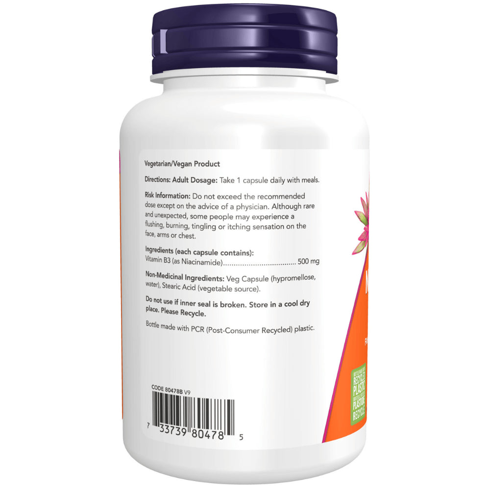 NOW Niacinamide - 500 mg - 100 Capsules