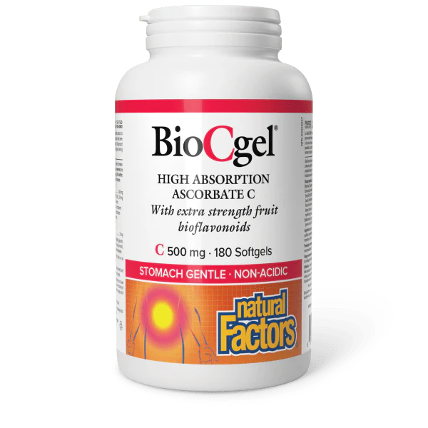 Natural Factors BioCgel High Absorption Ascorbate C - 500 mg - 180 softgels