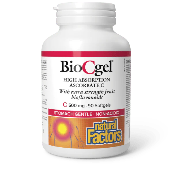Natural Factors BioCgel High Absorption Ascorbate C - 500 mg - 90softgels