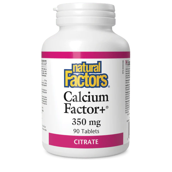 Natural Factors Calcium Factor + Citrate - 350 mg - 90 Tablets