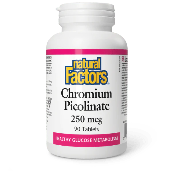 Natural Factors Chromium Picolinate - 250 mcg - 90 Tablets
