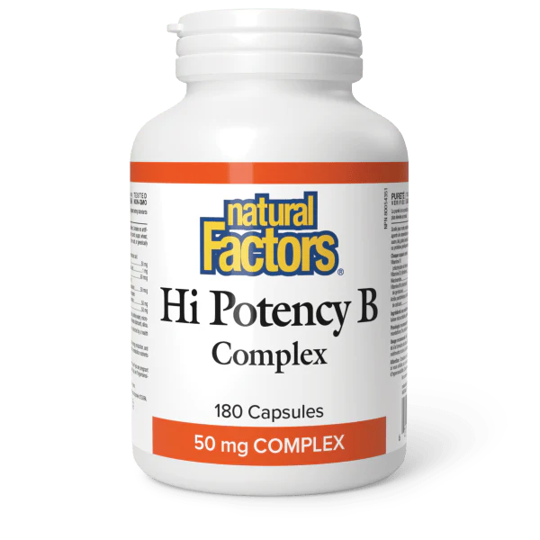 Natural Factors Hi Potency B Complex - 50 mg - 180 Caps