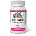 Natural Factors Iron Factors with B12 & Folic Acid - 35 mg - 90 Tablets