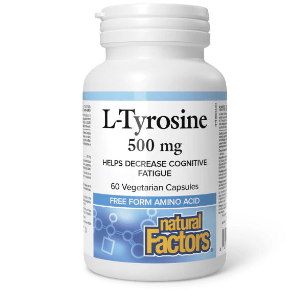 Natural Factors L-Tyrosine - 500 mg - 60 Capsules