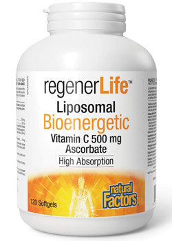 Natural Factors Liposomal Bioenergetic Vitamin C Ascorbate - 500 mg - 120 softgels