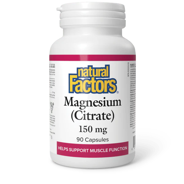 Natural Factors Magnesium Citrate - 150 mg - 90 Capsules
