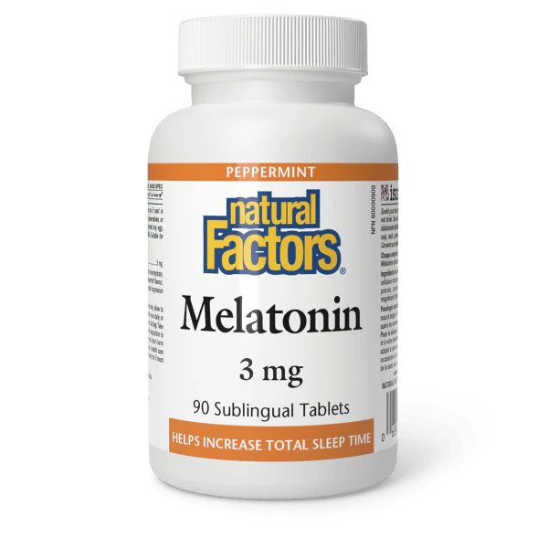 Natural Factors Melatonin - 3 mg - 90 Sublingual Tablets