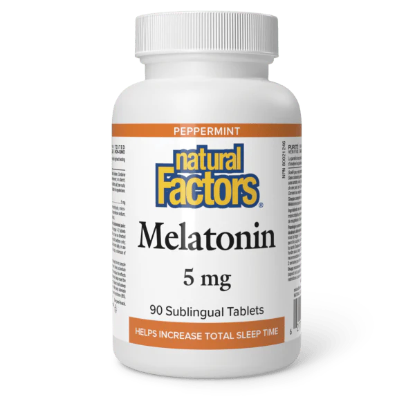 Natural Factors Melatonin - 5 mg - 90 Sublingual Tablets