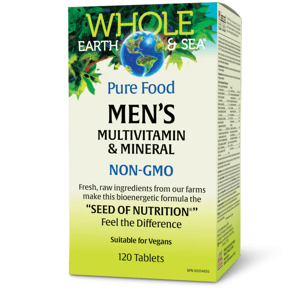 Natural Factors Men's Multivitamin & Mineral, Whole Earth & Sea - 120 Tablets