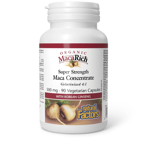 Natural Factors Organic MacaRich Super Strength Maca Concentrate - 500 mg - 90 caps