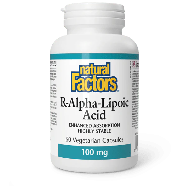 Natural Factors R-Alpha-Lipoic Acid - 100 mg - 60 Capsules