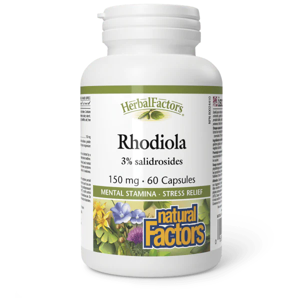 Natural Factors Rhodiola Herbal Factors - 150 mg - 60 Capsules