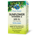 Natural Factors Sunflower Vitamin E, Whole Earth & Sea - 400 IU - 90 Softgels