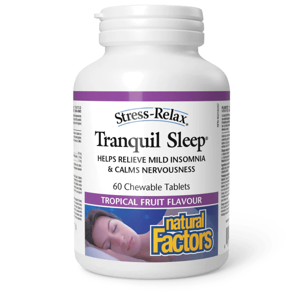 Natural Factors Tranquil Sleep, Stress Relax - 60 Chewable Tablets