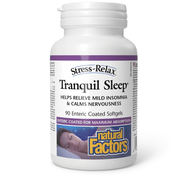 Natural Factors Tranquil Sleep, Stress Relax - 90 Enteric Coated Softgels