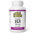 Natural Factors Vitamin B3 (Nicotinic Acid) - 100 mg - 90 Tablets