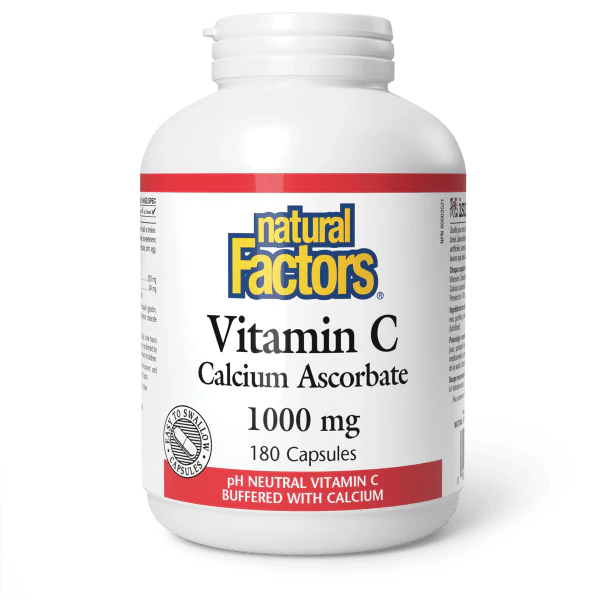 Natural Factors Vitamin C Calcium Ascorbate - 1000 mg - 180 Caps