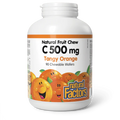 Natural Factors Vitamin C Natural Fruit Chew - Tangy Orange - 500 mg - 90 Chewable Wafers
