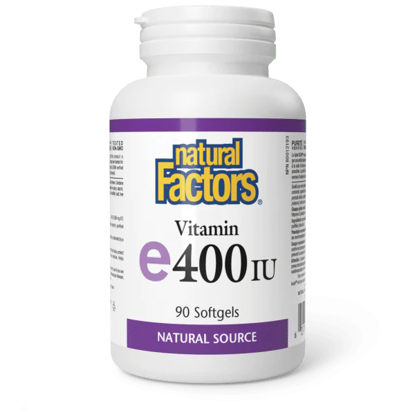 Natural Factors Vitamin E - 400 IU - 90 Softgels