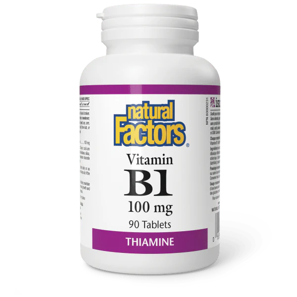Natural Factors Vitamin B1 - 100 mg - 90 Tablets