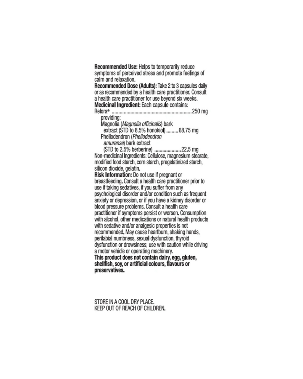 Nature’s Harmony Relora 250 mg (60 Capsules)