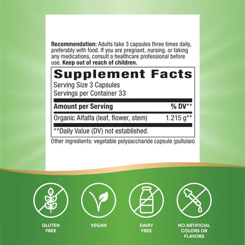 Nature's Way Alfalfa Leaves - 100 Capsules