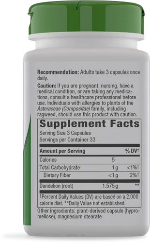 Nature's Way Dandelion Root - 180 Capsules