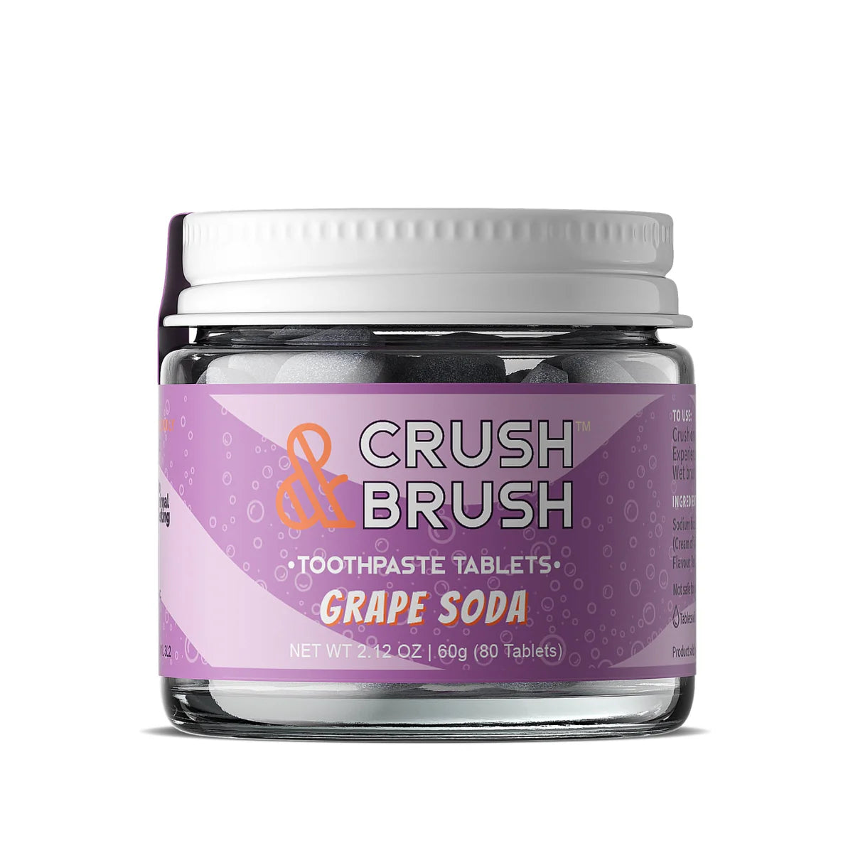 Nelson Naturals Crush & Brush Toothpaste Tablets – Grape Soda - 60 g