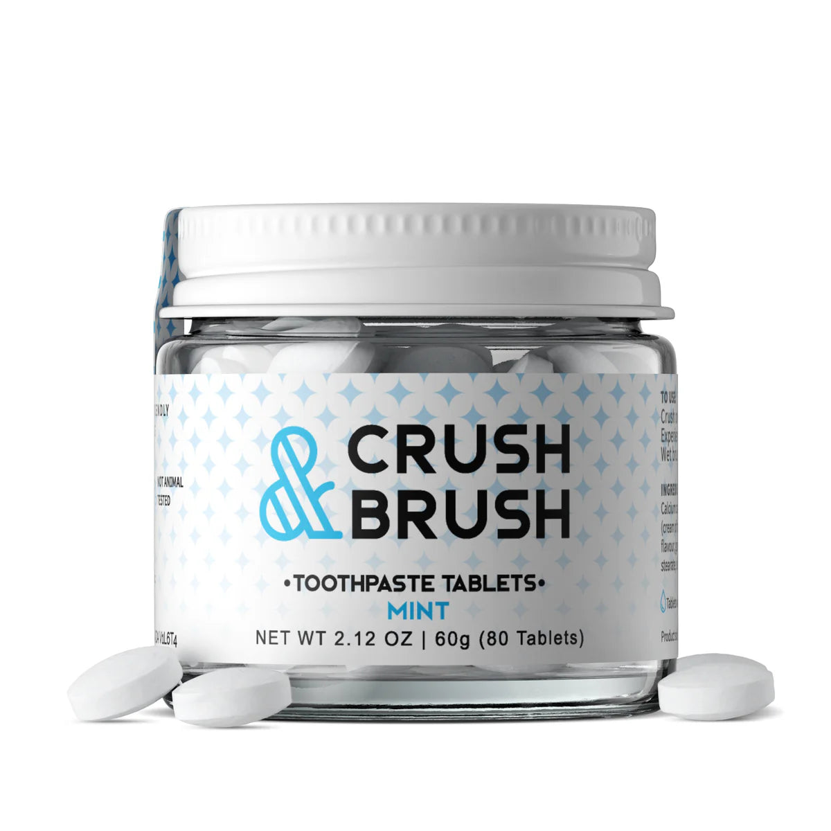 Nelson Naturals Crush & Brush Toothpaste Tablets – Mint - 60 g