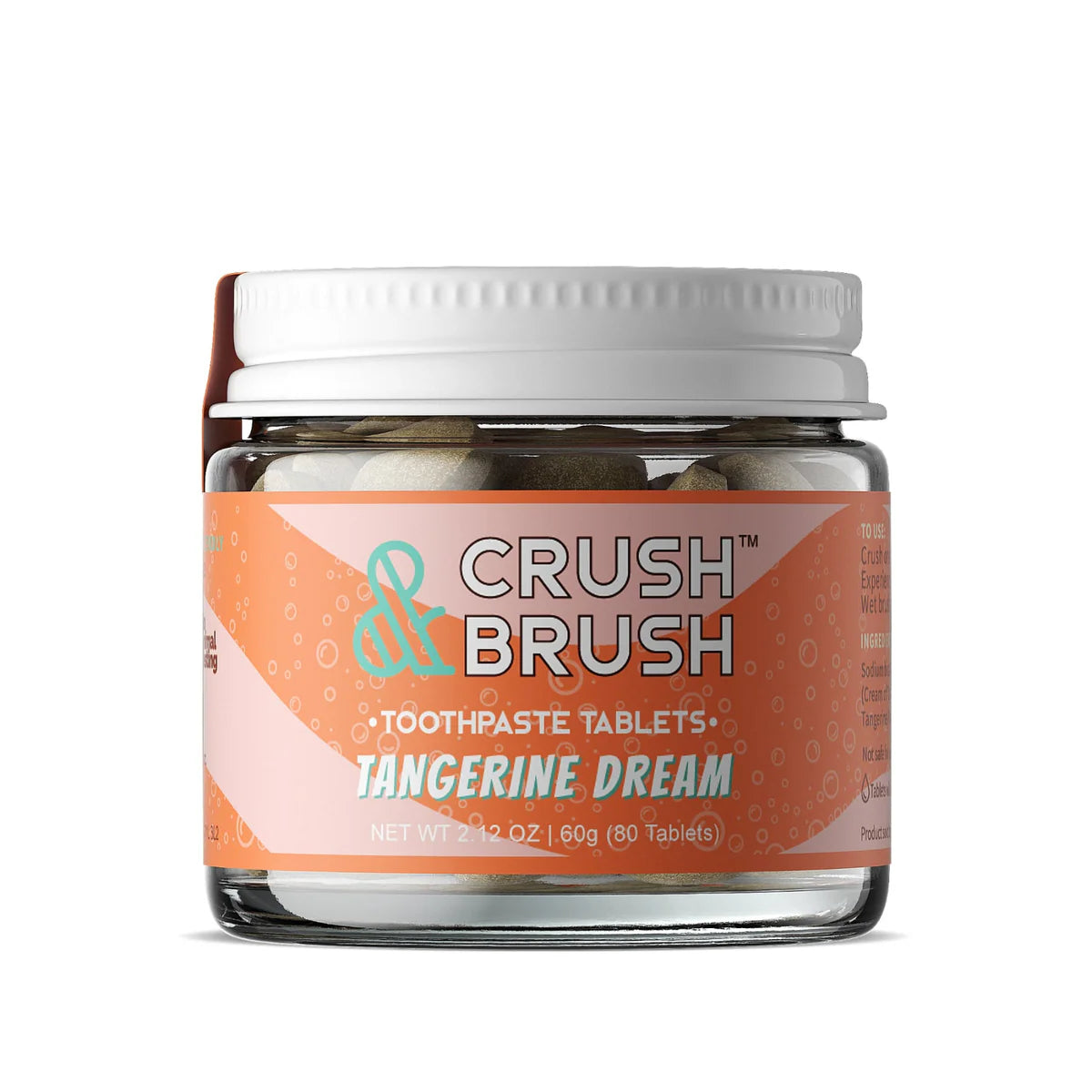 Nelson Naturals Crush & Brush Toothpaste Tablets – Tangerine Dream - 60 g