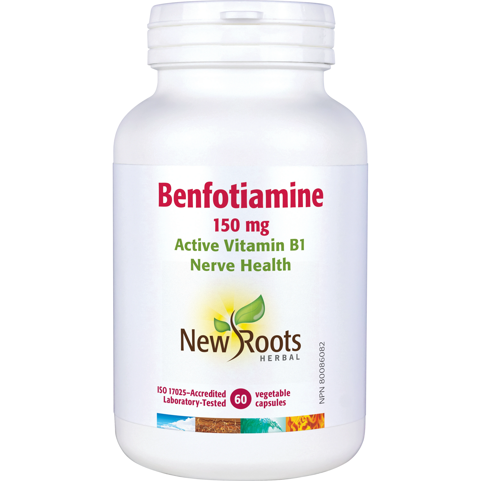 New Roots Benfotiamine, Active Vitamin B1 - 150 mg - 60 Capsules