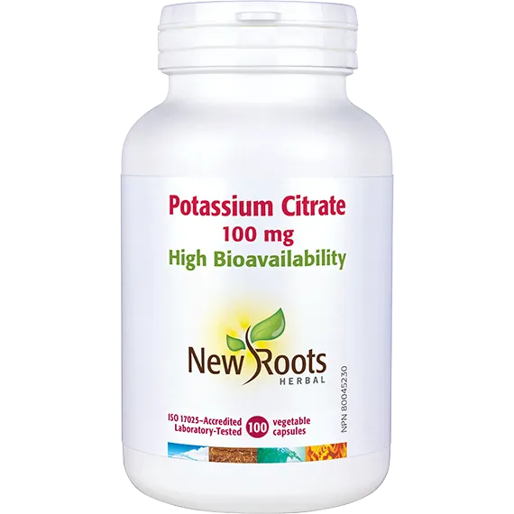 New Roots Potassium Citrate - 100 mg - 100 Capsules
