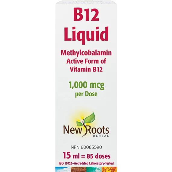 New Roots Vitamin B12 Liquid - 1000 mcg - 15 mL