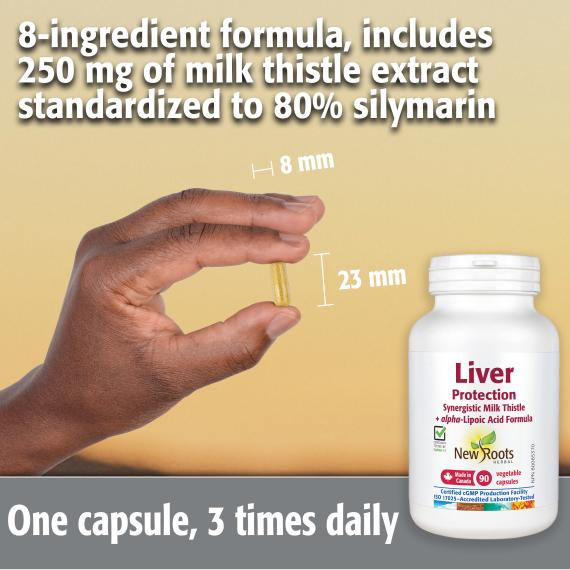 New Roots Liver Protection with Milk Thistle - 90 Capsules