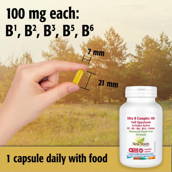 New Roots Ultra B Complex - 100 mg - 60 Capsules
