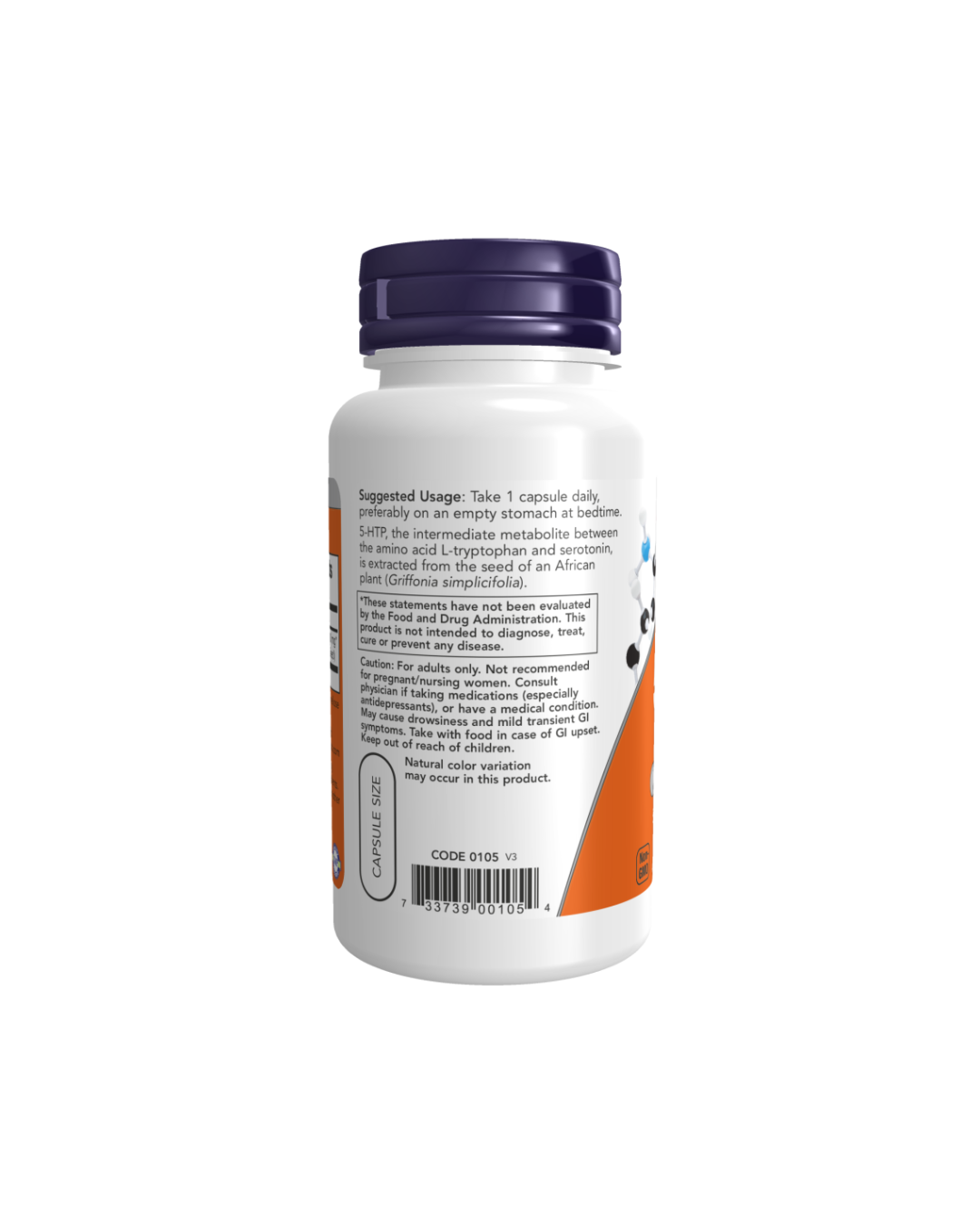 Now Foods 5-HTP 100 mg (120 Veg Capsules)