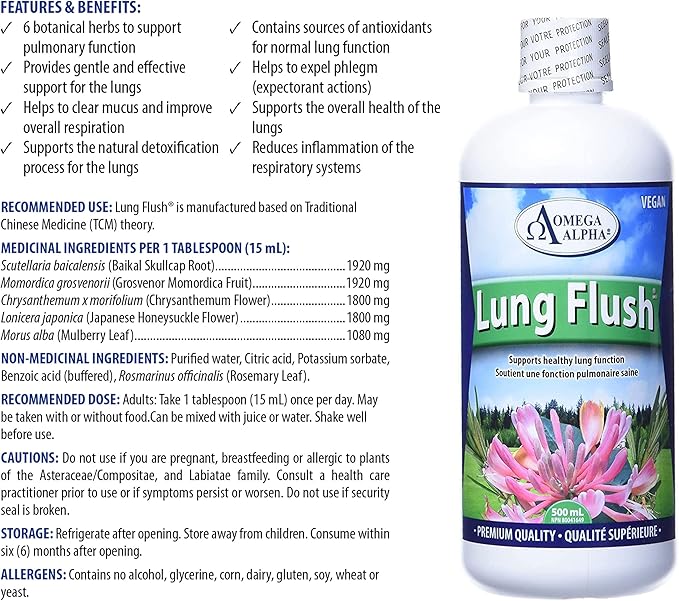 Omega Alpha Lung Flush - 500 mL