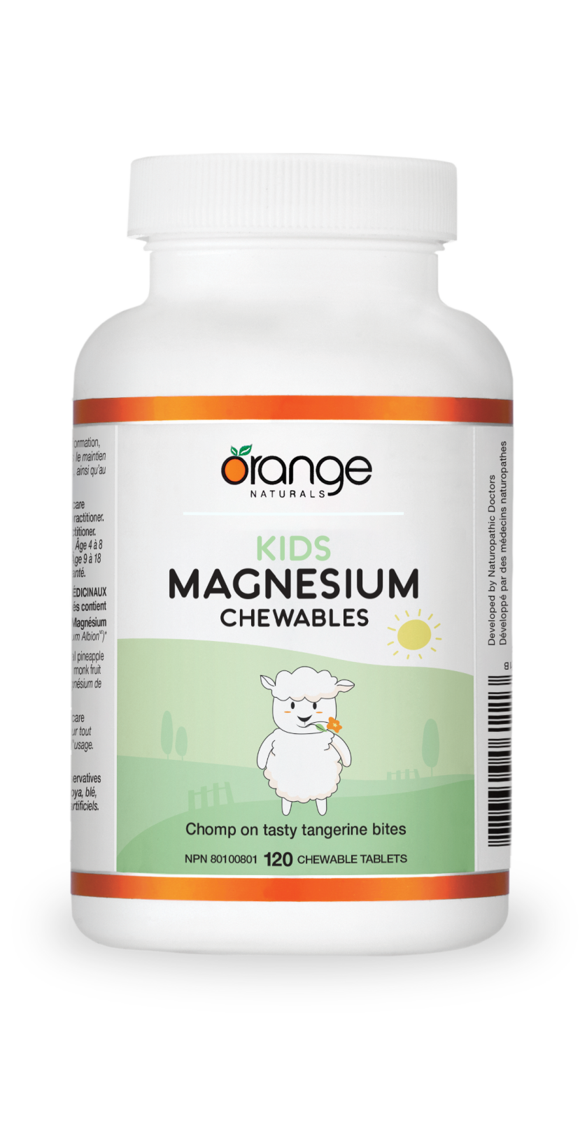 Orange Naturals Kids Magnesium Chewable - 50 mg - Tangerine