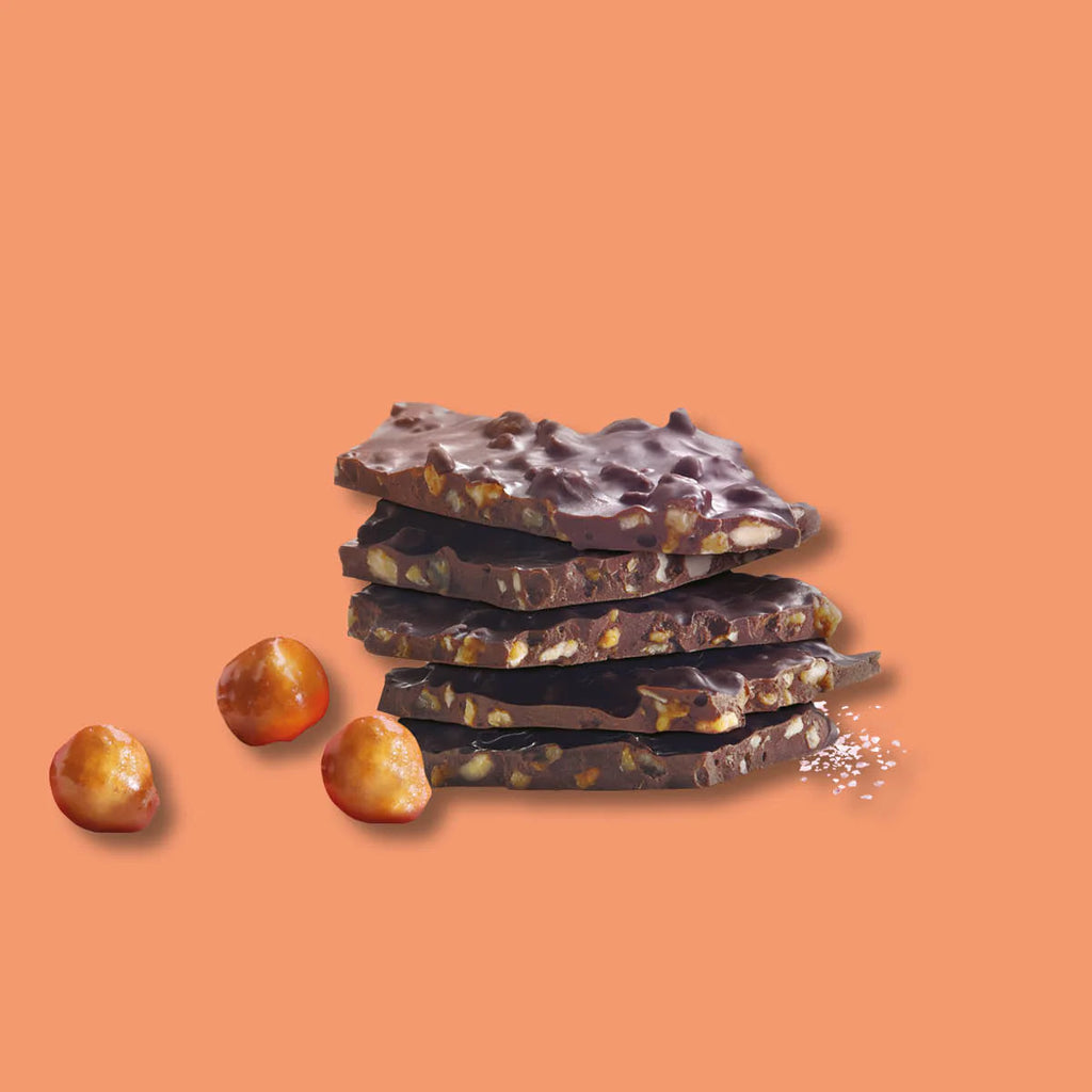 PRANA Carazel Organic 62% Chocolate Bark – 100 g