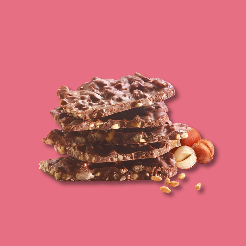 PRANA No Mylk’n Organic 40% Chocolaty Bark – Hazelnuts & Crispy Rice – 95 g