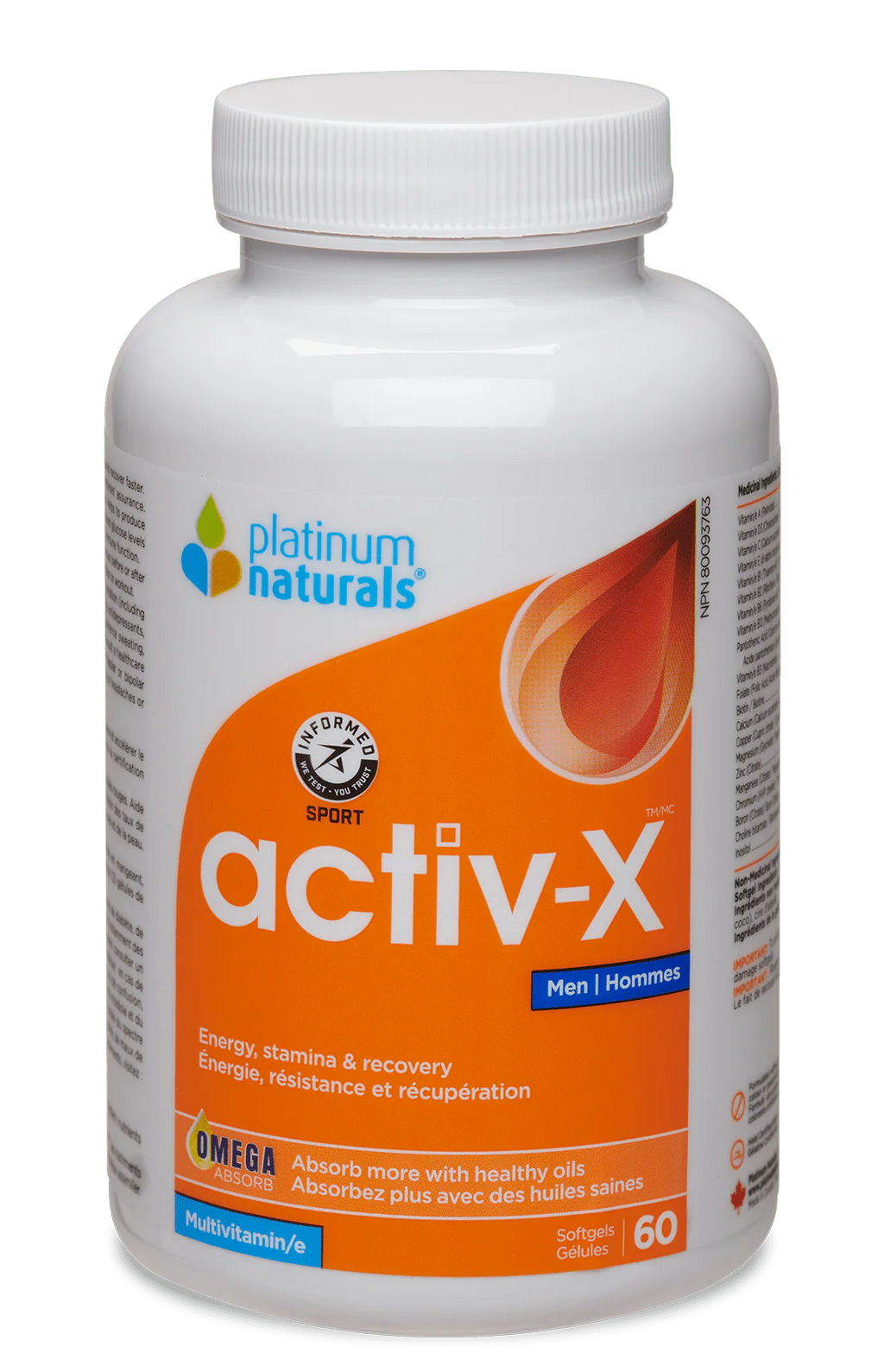 Platinum Naturals Activ - X Men - 60 Capsules