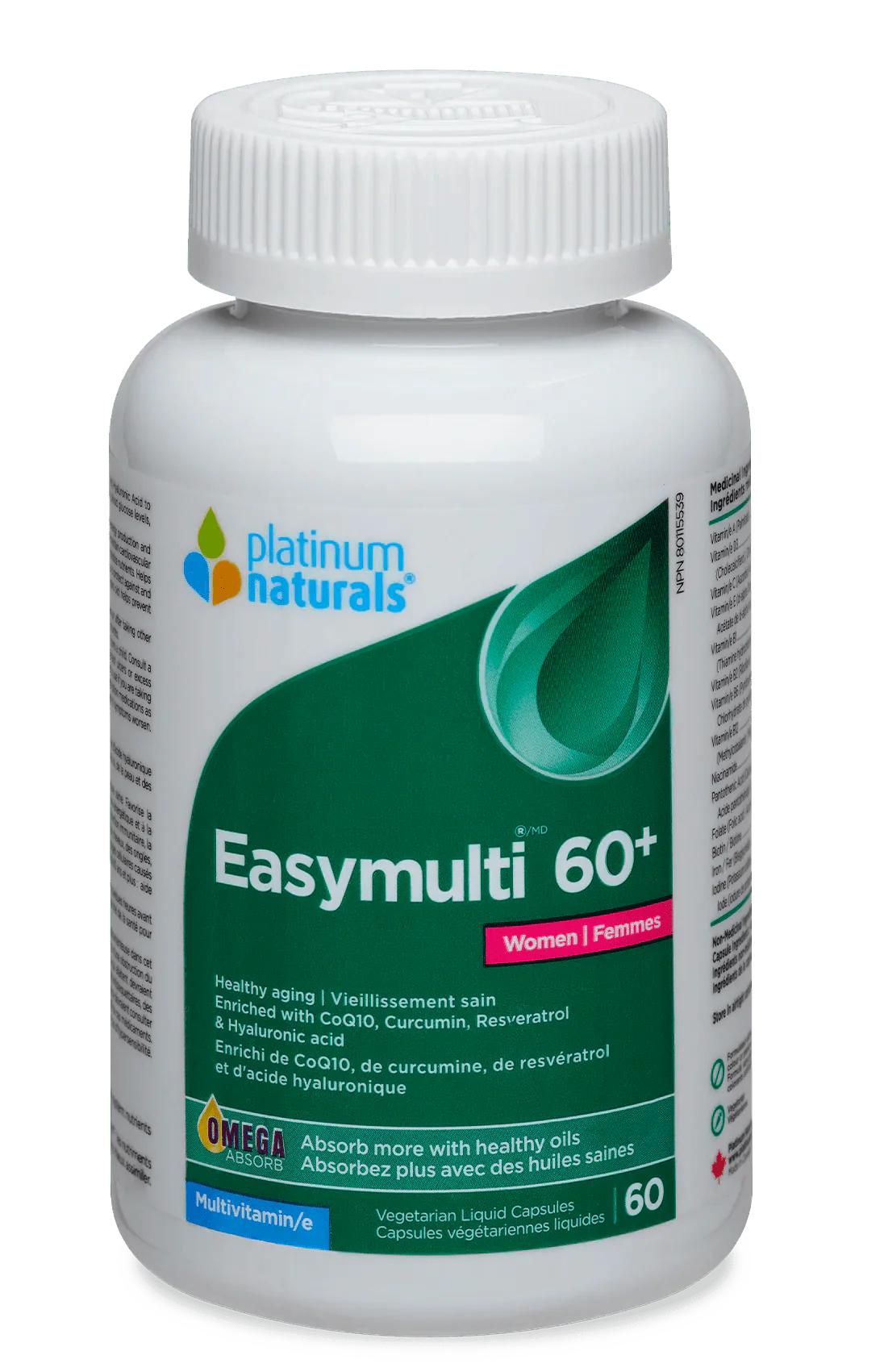 Platinum Naturals Easymulti 60+ for Women - 60 Softgels