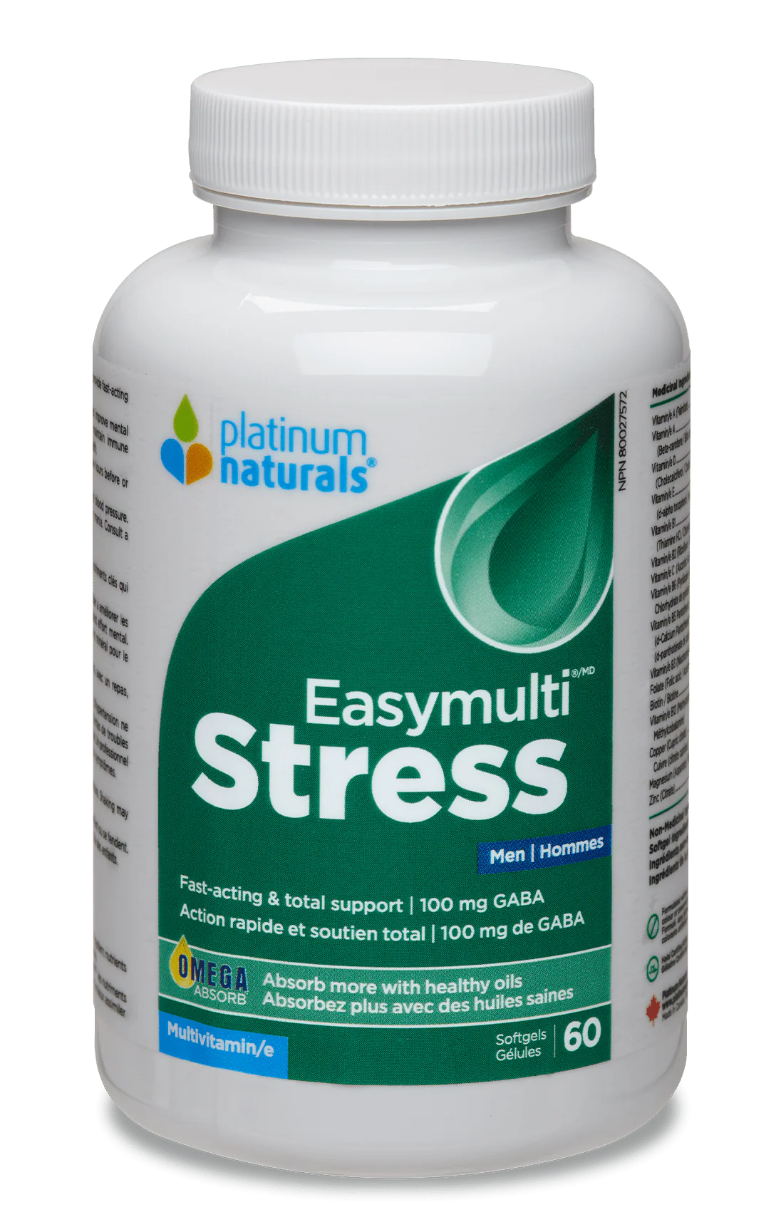 Platinum Naturals Easymulti Stress for Men - 60 Softgels