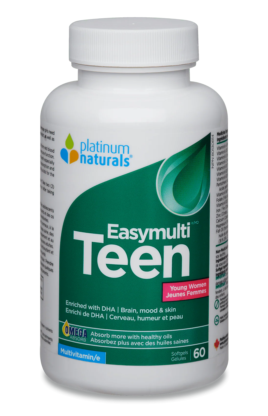Platinum Naturals Easymulti Teen for Young Women - 60 Softgels