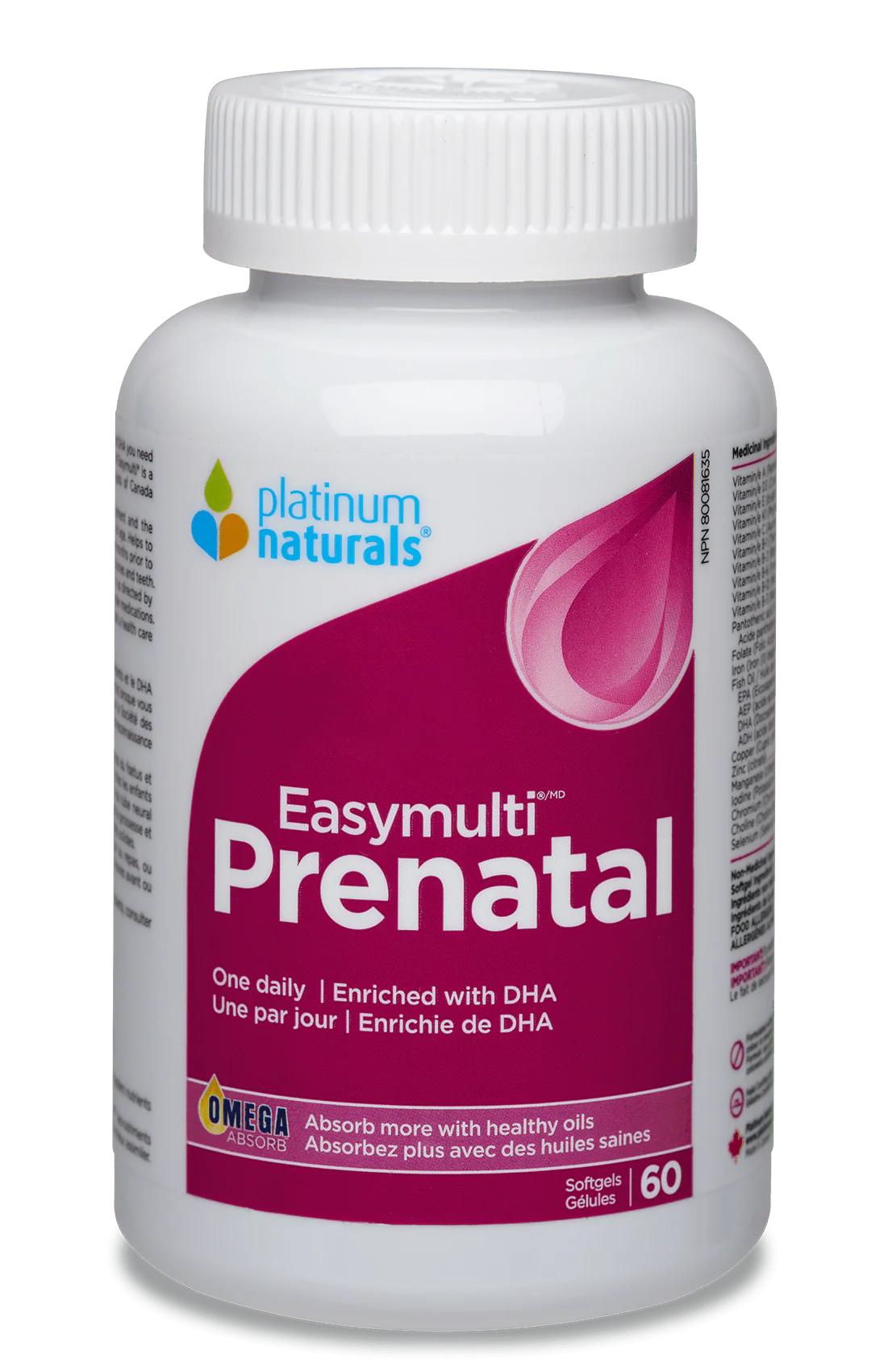 Platinum Naturals Prenatal Easymulti - 60 Softgels
