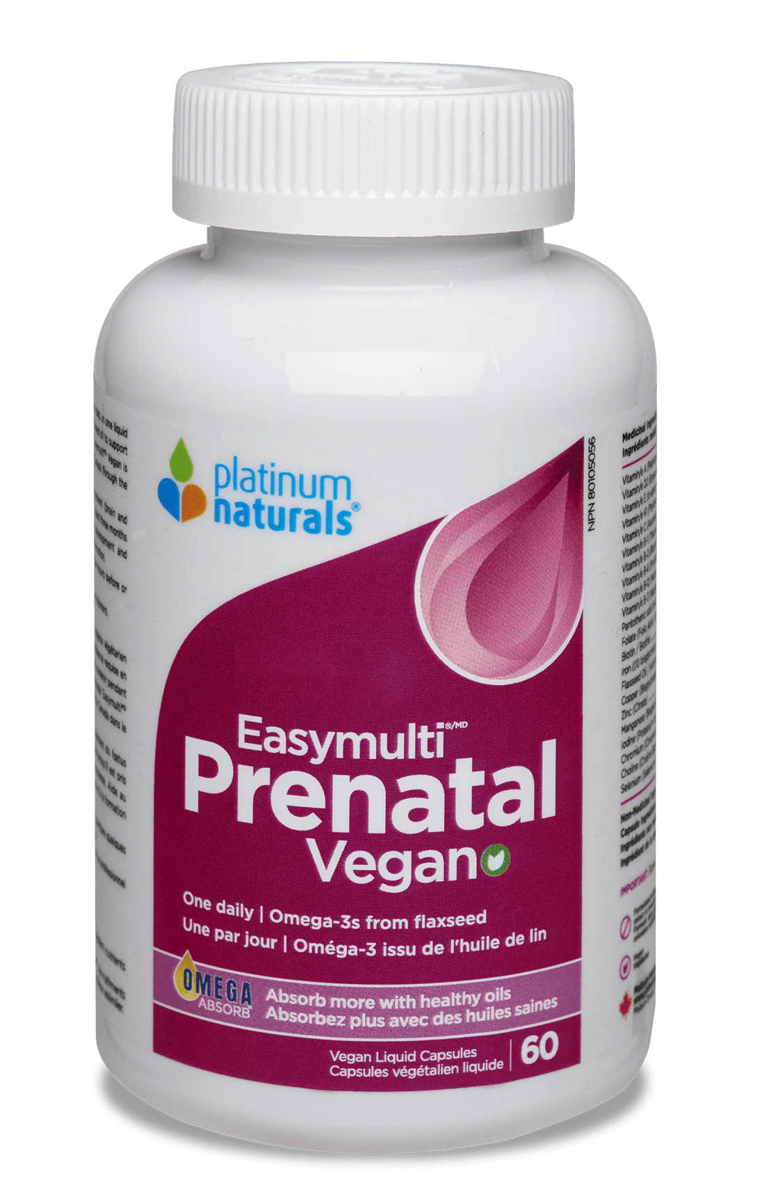 Platinum Naturals Prenatal Easymulti Vegan - 60 Softgels