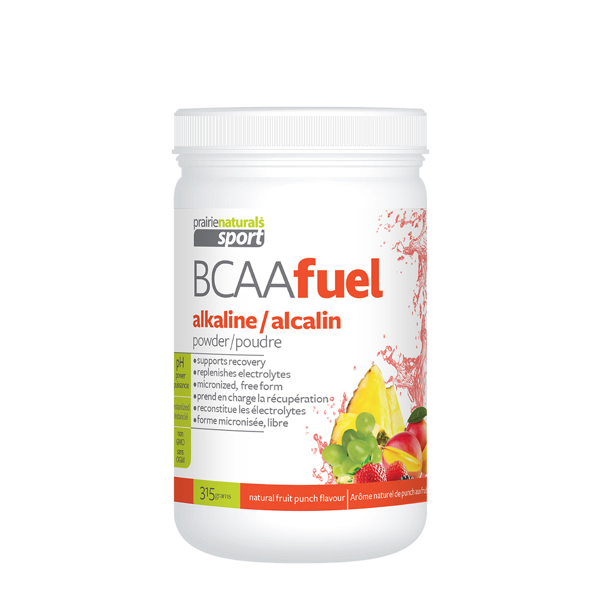 Prairie Naturals Bcaa Fuel Ph Balanced - Fruit Punch Flavour - 315 g