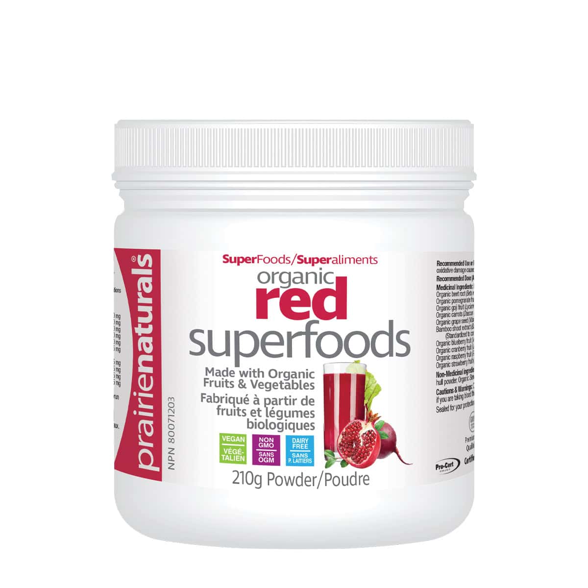 Prairie Naturals Organic Red Superfoods - 210 g