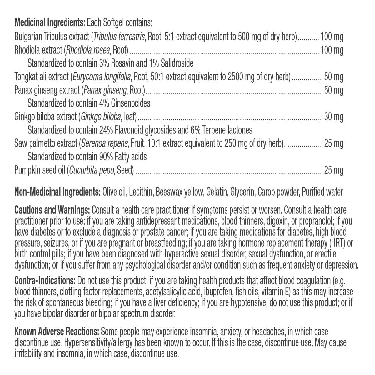 Prairie Naturals Vigor Force - 60 Softgels