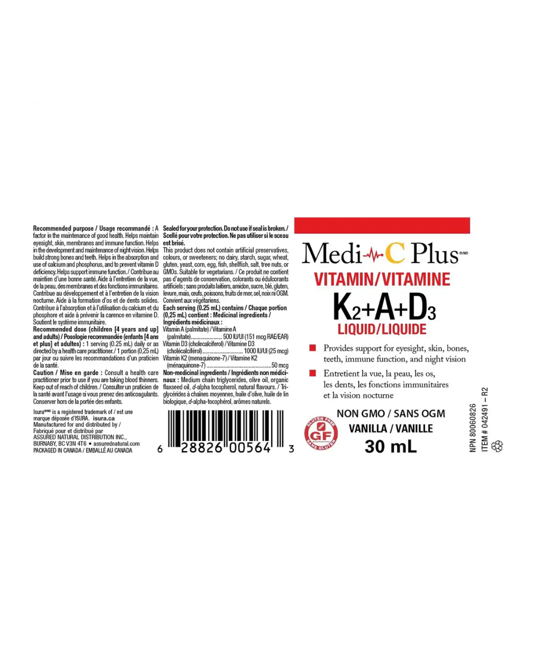 Preferred Nutrition Vitamin K2 + A + D3 30 mL